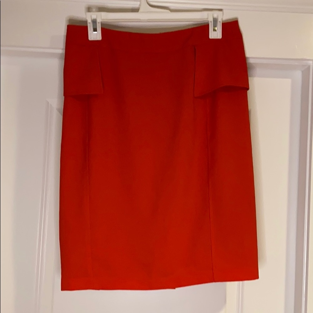Coral Pencil Skirt